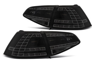 Achterlichten | geschikt voor Volkswagen | Golf VII 2012-2017 3d hat. / Golf VII 2012-2017 5d hat. | Sport-Look | LED | Dynamic Turn Signal | zwart en smoke