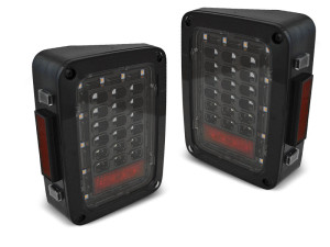 Achterlichten | geschikt voor Jeep | Wrangler 07-17 2d suv. / Wrangler Unlimited 07-19 4d suv. | Type JK | LED | zwart