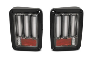 Achterlichten | geschikt voor Jeep | Wrangler 07-17 2d suv. / Wrangler Unlimited 07-19 4d suv. | JK | LED BAR | zwart