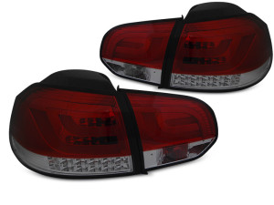 Achterlichten | geschikt voor Volkswagen | Golf 08-12 3d hat. / Golf 08-12 5d hat. | LED BAR | rood en smoke