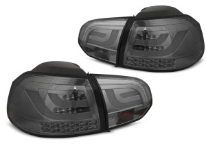 Achterlichten | geschikt voor Volkswagen | Golf 08-12 3d hat. / Golf 08-12 5d hat. | LED BAR | smoke