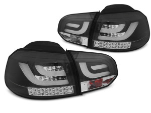 Achterlichten | geschikt voor Volkswagen | Golf 08-12 3d hat. / Golf 08-12 5d hat. | LED BAR | zwart