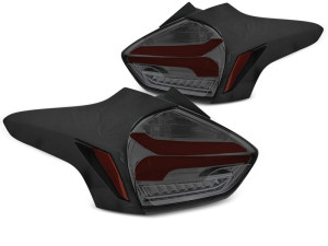 Achterlichten | Ford | Focus 14-18 5d hat. | FULL LED | Dynamic Turn Signal | LED BAR | smoke en rood