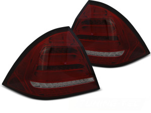Achterlichten | geschikt voor Mercedes-Benz | C-klasse 00-04 4d sed. | Full LED | LED BAR | Dynamic Turn Signal | rood en smoke