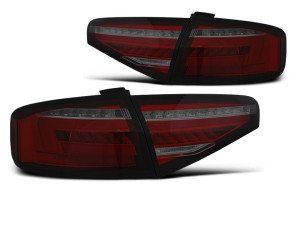 Achterlichten | Audi | A4 11-15 4d sed. | B8 | OEM Halogeen | FULL LED | LED BAR | Dynamic Turn Signal | rood en smoke