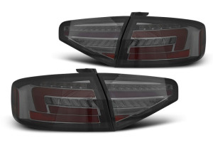 Achterlichten | Audi | A4 11-15 4d sed. | B8 | OEM Halogeen | FULL LED | LED BAR | Dynamic Turn Signal | smoke