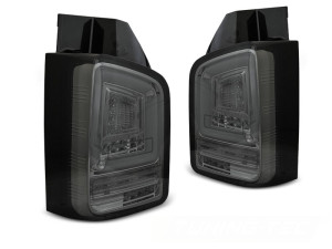 Achterlichten | geschikt voor Volkswagen | Multivan 15-19 5d bus. / Transporter Kombi 15-19 4d bus. | T6 | OEM Halogeen | FULL LED | LED BAR | Dynamic Turn Signal | smoke