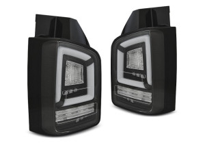 Achterlichten | geschikt voor Volkswagen | Multivan 15-19 5d bus. / Transporter Kombi 15-19 4d bus. | T6 | OEM Halogeen | FULL LED | LED BAR | Dynamic Turn Signal | zwart