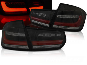 Achterlichten | geschikt voor BMW | 3-serie 12-15 4d sed. F30 / 3-serie 15-19 4d sed. F30 LCI | LED | Dynamic Turn Signal | LED BAR | zwart en smoke