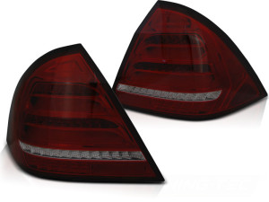 Achterlichten | geschikt voor Mercedes-Benz | C-klasse 04-07 4d sed. | W203 | FULL LED | Dynamic Turn Signal | LED BAR | rood en smoke