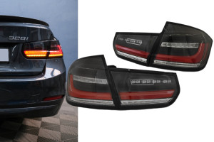 Achterlichten | geschikt voor BMW | 3-serie 12-15 4d sed. F30 / 3-serie 15-19 4d sed. F30 LCI | G20-Look | LED BAR | FULL LED | zwart | 01