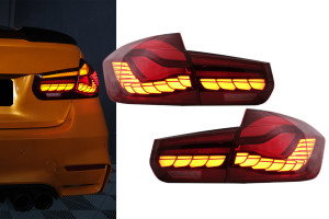 Achterlichten | geschikt voor BMW | 3-serie 12-15 4d sed. F30 / 3-serie 15-19 4d sed. F30 LCI | M4-Look | FULL LED | OLED | rood | 01