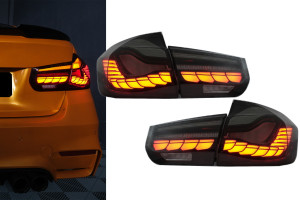 Achterlichten | geschikt voor BMW | 3-serie 12-15 4d sed. F30 / 3-serie 15-19 4d sed. F30 LCI | M4-Look | FULL LED | OLED | zwart | 02