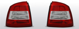 Achterlichten | geschikt voor Opel Astra G Hatchback 1997-2004| rood / wit