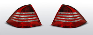 Achterlichten | Mercedes W220 S-Klasse Sedan 1998-2005 | rood / wit