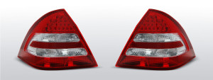 Achterlichten | Mercedes C-klasse W203 Sedan 2000-2004 | LED | rood / wit