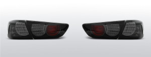 Achterlichten | geschikt voor Mitsubishi Lancer 8 Sedan 2008-2011 | LED | zwart / smoke