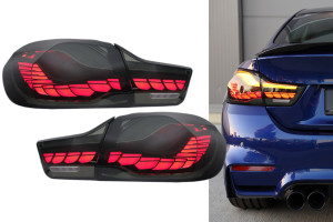 Achterlichten | geschikt voor BMW | 4-serie Cabrio 14-20 2d cab. F33 / 4-serie Coupé 13-20 2d cou. F32 / 4-serie Gran Coupé 14-21 5d hat. F36 | FULL LED | OLED | zwart