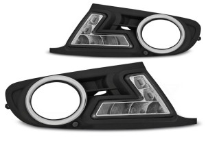 Dagrijverlichting | geschikt voor Volkswagen | Golf 08-12 3d hat. / Golf 08-12 5d hat. / Golf Variant 09-13 5d sta. | LED | REAL DRL | ABS Kunststof zwart Mat