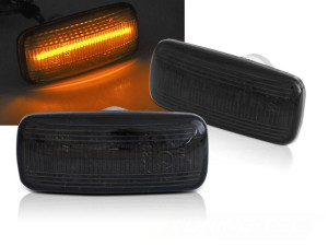 Zijknipperlicht | o.a. voor Chrysler 300C, Sebring | Dodge Charger, Avenger, Caliber, Nitro | Jeep Patriot, Compass, Commander, Liberty, Grand Cherokee | Lancia Flavia | LED | Dynamic Turn Signal | smoke