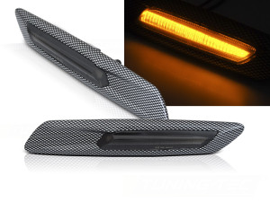 Zijknipperlicht | geschikt voor BMW | 5-serie 10-13 4d sed. F10 / 5-serie Touring 10-13 5d sta. F11 | LED | Dynamic Turn Signal | carbon
