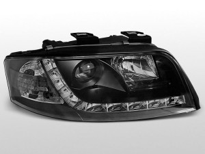 koplampen Devil Eyes | geschikt voor Audi A6 2001-2003 | zwart