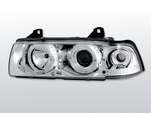 Koplampen Angel Eyes | BMW E36 Sedan Touring 1992-1998 | LED | chroom