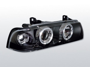 Koplampen Angel Eyes | BMW E36 Sedan Touring 1992-1998 | LED | zwart