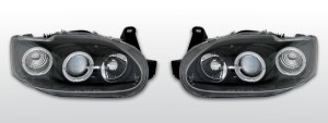 Koplampen Angel Eyes | Ford Escort 1995-2000 | LED | zwart