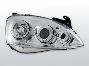 Koplampen Angel Eyes | Opel Corsa C 2000-2006 | LED |chroom