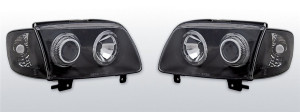 Koplampen Angel Eyes | geschikt voor Volkswagen Polo 6N2 1999-2001 | zwart