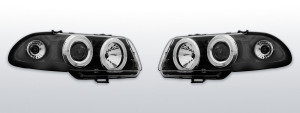 Koplampen geschikt voor Opel  Astra F 91-94  Halo Rims zwart