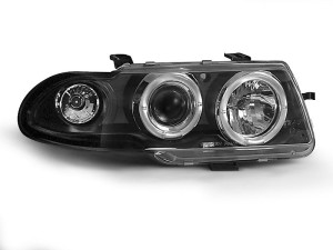 Koplampen | geschikt voor Opel | Astra 94-98 3d hat. / Astra 94-98 4d sed. / Astra 94-98 5d hat. / Astra Cabrio 94-99 2d cab. / Astra Stationwagon 94-98 5d sta. | met knipperlicht | Angel Eyes zwart