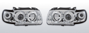 Koplampen Angel Eyes | geschikt voor Volkswagen Polo 6N | chroom