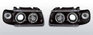 Koplampen Angel Eyes | geschikt voor Volkswagen Polo 6N | zwart