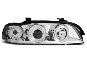 Koplampen | BMW | 5-serie 95-00 4d sed. E39 / 5-serie touring 97-00 5d sta. E39 | manueel | Angel Eyes chroom