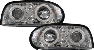 Koplampen Angel Eyes | geschikt voor Volkswagen Golf 3 | chroom