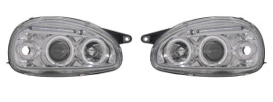 Koplampen Angel Eyes | geschikt voor Opel Corsa B 1993-2000 | chroom