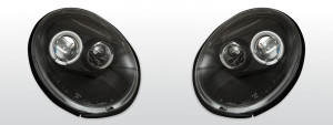 Koplampen Angel Eyes | geschikt voor Volkswagen Beetle 1998-2005 | zwart