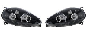 Koplampen Angel Eyes | Fiat Punto 2005-> | zwart