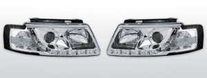Koplampen LED DRL | geschikt voor Volkswagen Passat 3B 1997-2000 | chroom