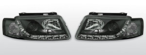 Koplampen LED DRL | geschikt voor Volkswagen Passat 3B 1997-2000 | zwart