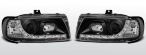 Koplampen LED DRL | geschikt voor Seat Ibiza 6K 1993-1999 | zwart