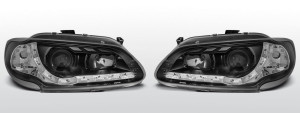 Koplampen LED DRL | Renaut Megane 1996-1998 | zwart