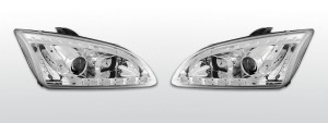 Koplampen LED DRL | Ford Focus 2004-2008 | chroom