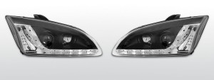 Koplampen LED DRL | Ford Focus 2004-2008 | zwart