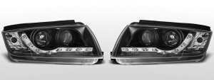 Koplampen LED DRL | Skoda Fabia 1999-2008 | zwart