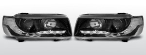 Koplampen LED DRL | geschikt voor Volkswagen Passat 1993-1997 | zwart