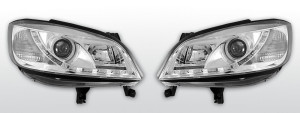 Koplampen LED DRL | Opel Zafira 1999-2005 | chroom