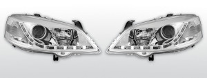 Koplampen LED DRL | geschikt voor Opel Astra G 1997-2004 | chroom